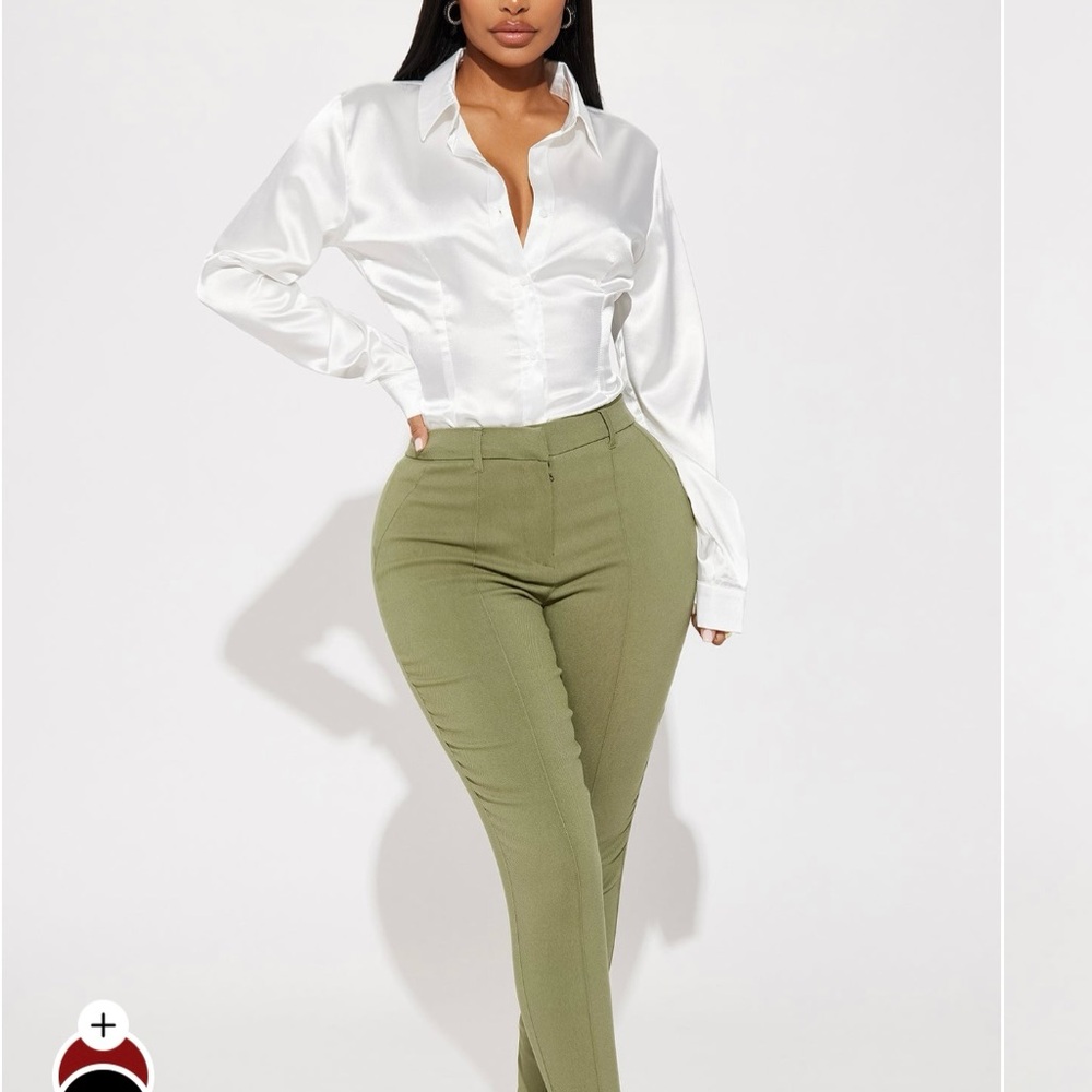 Fashion Nova Olive Skinny Pants